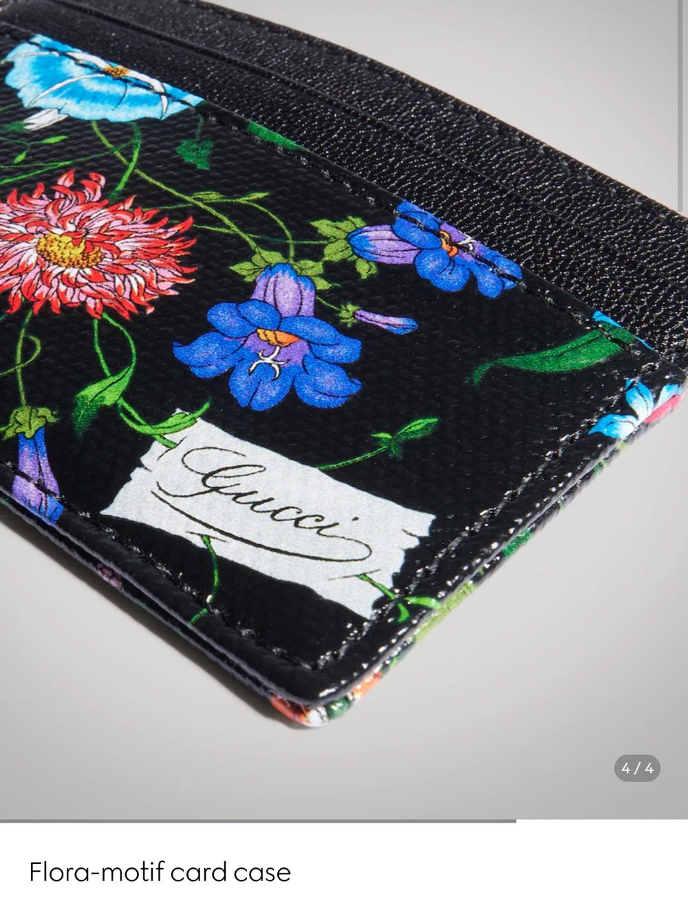 Gucci Flora-motif card case in Variation
black and multicolor canvas - Picture 4 of 7